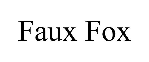 Trademark Logo FAUX FOX