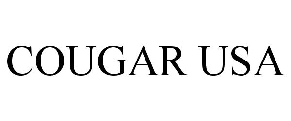 Trademark Logo COUGAR USA