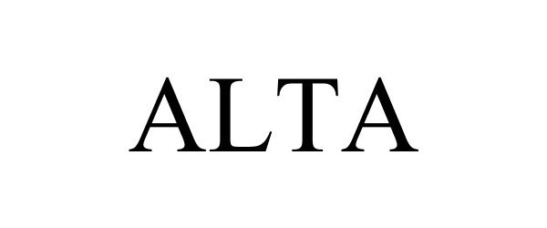 Trademark Logo ALTA