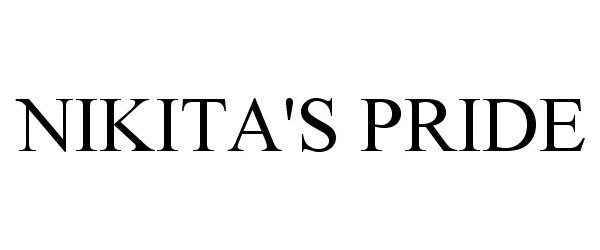 Trademark Logo NIKITA'S PRIDE