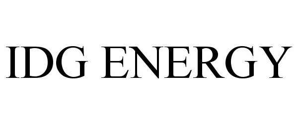 Trademark Logo IDG ENERGY