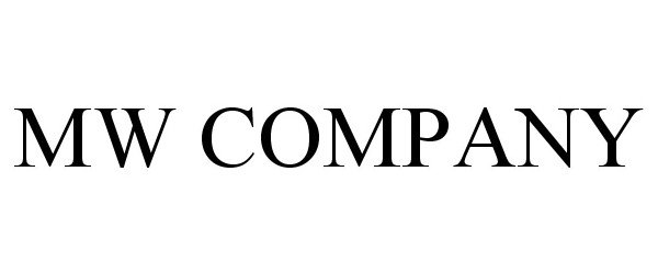Trademark Logo MW COMPANY