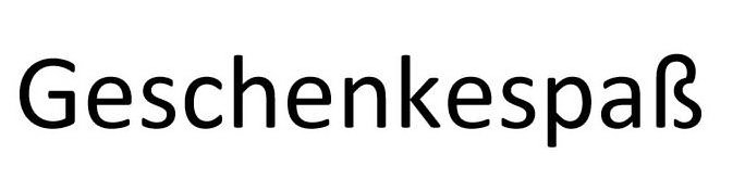 Trademark Logo GESCHENKESPAß