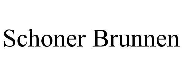 Trademark Logo SCHONER BRUNNEN