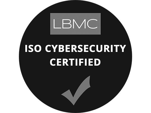 Trademark Logo LBMC ISO CYBERSECURITY CERTIFIED
