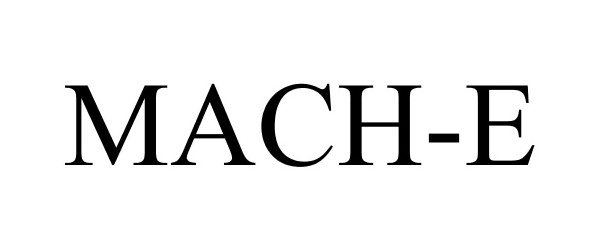 Trademark Logo MACH-E