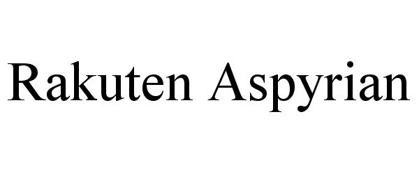 Trademark Logo RAKUTEN ASPYRIAN