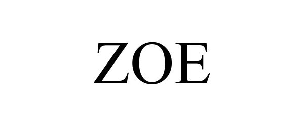 Trademark Logo ZOE