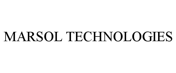 Trademark Logo MARSOL TECHNOLOGIES