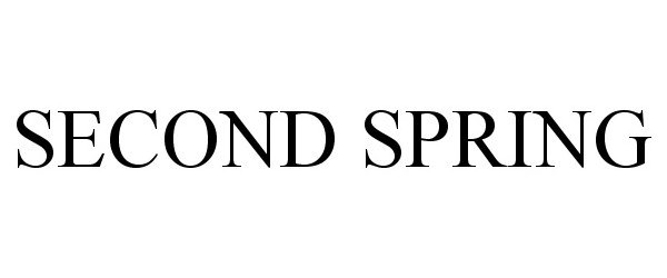 Trademark Logo SECOND SPRING