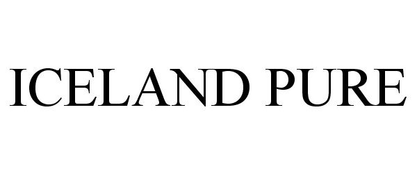 Trademark Logo ICELAND PURE