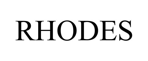Trademark Logo RHODES