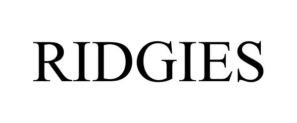 Trademark Logo RIDGIES