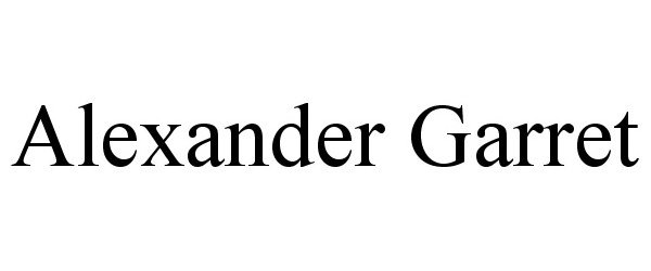 Trademark Logo ALEXANDER GARRET