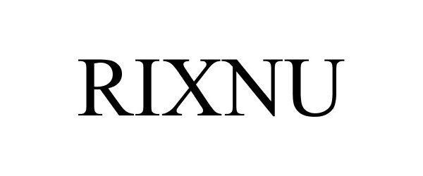 Trademark Logo RIXNU
