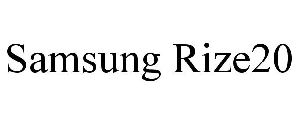 Trademark Logo SAMSUNG RIZE20