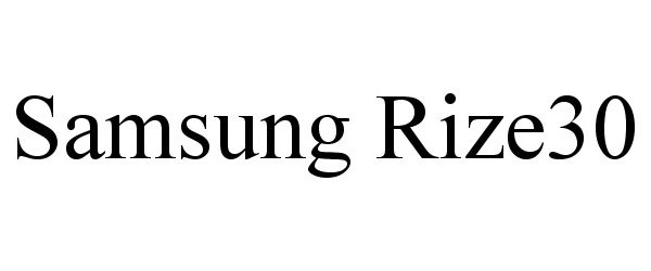 Trademark Logo SAMSUNG RIZE30