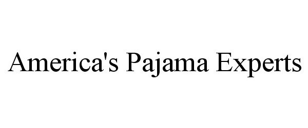 Trademark Logo AMERICA'S PAJAMA EXPERTS