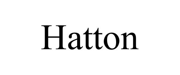 Trademark Logo HATTON