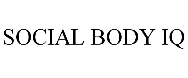 Trademark Logo SOCIAL BODY IQ