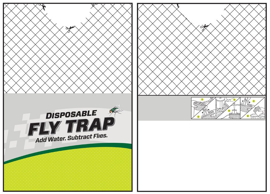  DISPOSABLE FLY TRAP ADD WATER. SUBTRACT FLIES.