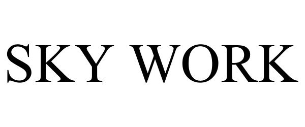 Trademark Logo SKY WORK