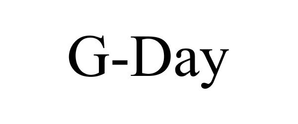 Trademark Logo G-DAY