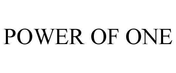 Trademark Logo POWER OF ONE