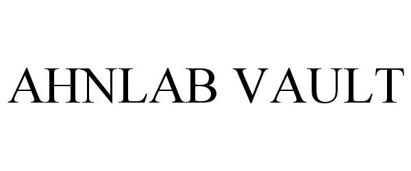 Trademark Logo AHNLAB VAULT
