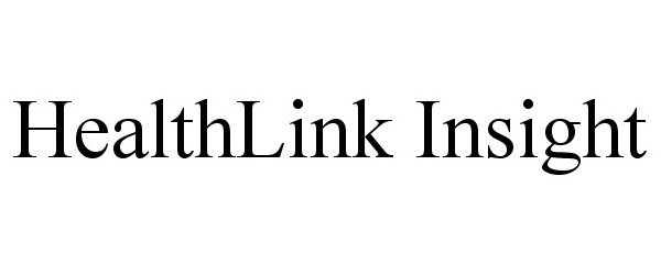 Trademark Logo HEALTHLINK INSIGHT