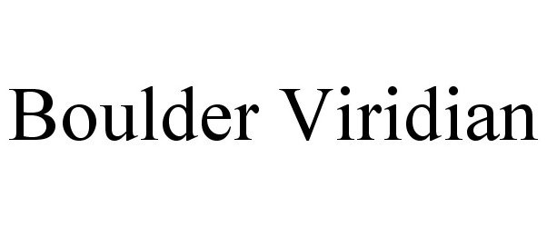  BOULDER VIRIDIAN