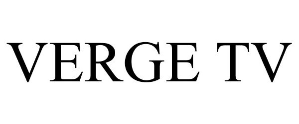 Trademark Logo VERGE TV