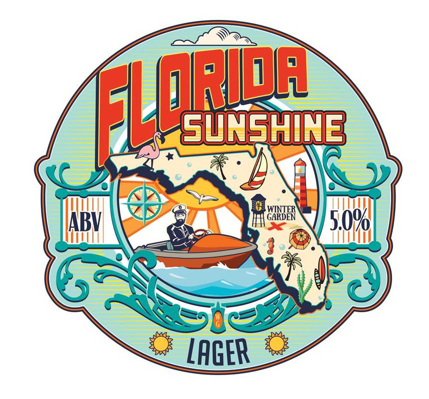  FLORIDA SUNSHINE LAGER ABV 5.0% WINTER GARDEN WG