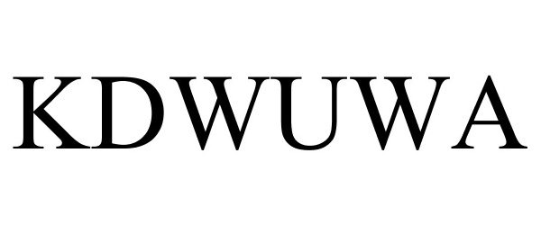 Trademark Logo KDWUWA
