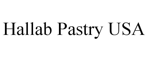 Trademark Logo HALLAB PASTRY USA