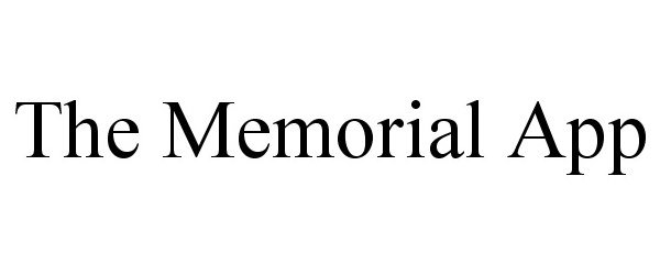 Trademark Logo THE MEMORIAL APP