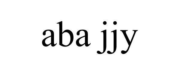 Trademark Logo ABA JJY