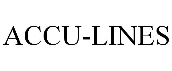 Trademark Logo ACCU-LINES
