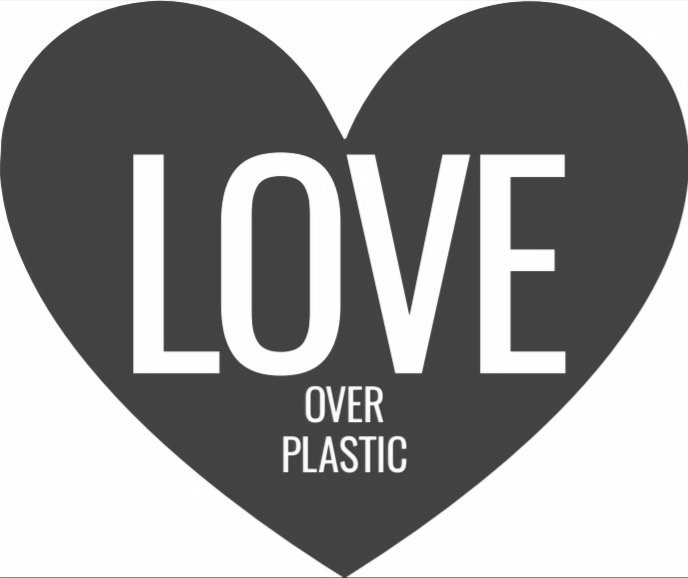 Trademark Logo LOVE OVER PLASTIC
