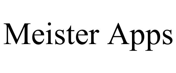 Trademark Logo MEISTER APPS