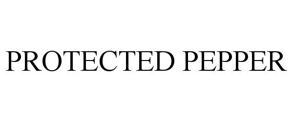 Trademark Logo PROTECTED PEPPER