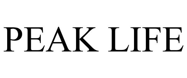 Trademark Logo PEAK LIFE