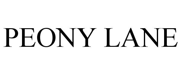 Trademark Logo PEONY LANE