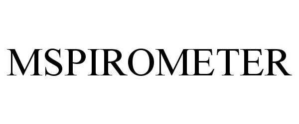 Trademark Logo MSPIROMETER