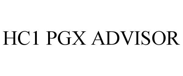  HC1 PGX ADVISOR