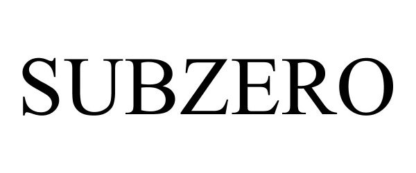 Trademark Logo SUBZERO