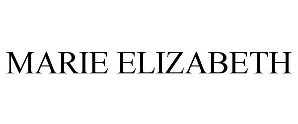 Trademark Logo MARIE ELIZABETH