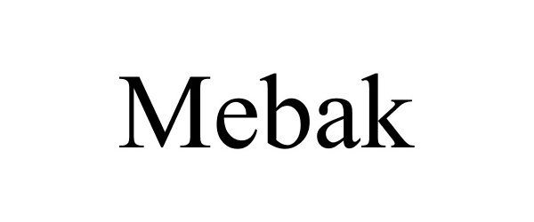 Trademark Logo MEBAK