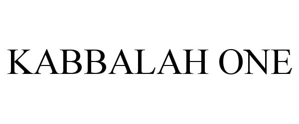 Trademark Logo KABBALAH ONE
