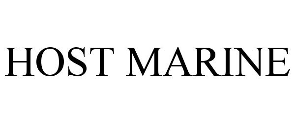 Trademark Logo HOST MARINE